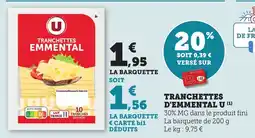 Bi1 Tranchettes d'emmental u offre