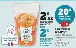 Bi1 Sandwich wrap u offre