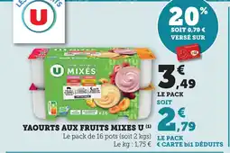 Bi1 Yaourts aux fruits mixes u offre