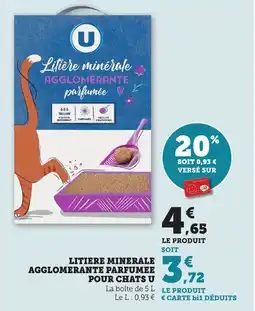 Bi1 Litiere minerale agglomerante parfumee pour chats u offre