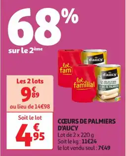 Auchan SupermarchĂ© D'AUCY CĆurs de palmiers offre