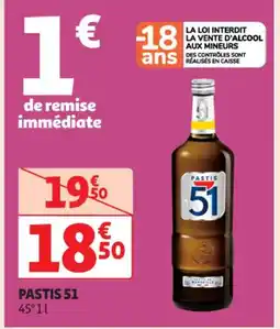 Auchan Supermarché PASTIS 51 45° offre