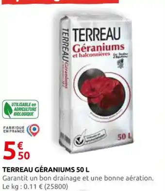Rural Master TERREAU GÉRANIUMS offre
