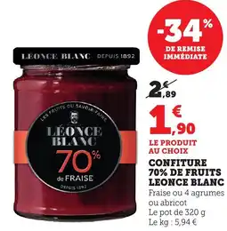 Bi1 Confiture 70% de fruits leonce blanc offre