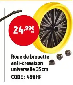 Screwfix Roue de brouette anti-crevaison universelle 35cm offre