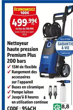 Screwfix NILFISK Nettoyeur haute pression premium plus 200 bars offre