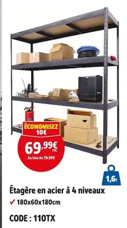 Screwfix Étagère en acier à 4 niveaux offre