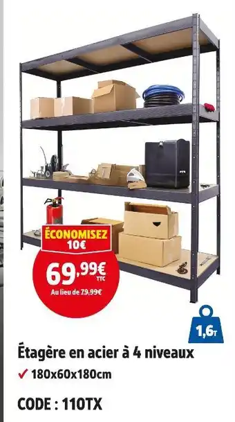 Screwfix Étagère en acier à 4 niveaux offre