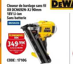 Screwfix DEWALT Cloueur de bardage sans fil xr dcn692n-xj 90mm 18v li-ion sans batterie offre