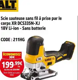 Screwfix DEWALT Scie sauteuse sans fil à prise par le corps xr dcs335n-xj 18v li-ion - sans batterie offre