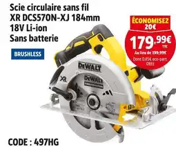 Screwfix DEWALT Scie circulaire sans fil XR DCS570N-XJ 184mm offre