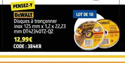 Screwfix DEWALT Disques à tronçonner offre