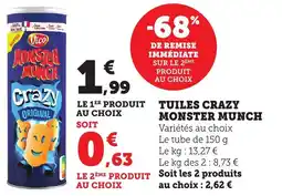 Bi1 Tuiles crazy monster munch offre