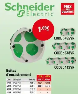 Screwfix SHNEIDER ELECTRIC Boîtes d'encastrement offre