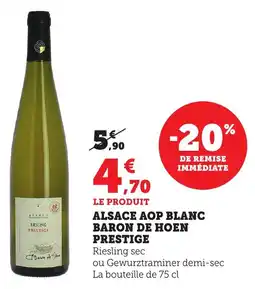 Bi1 Alsace aop blanc baron de hoen prestige offre