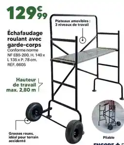Shopix Ăchafaudage roulant avec garde-corps offre