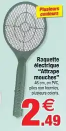 Bazarland Raquette électrique attrape mouches offre