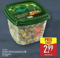 ALDI Olives vertes au basilic offre