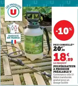 Super U U - pulvérisateur à pression préalable offre