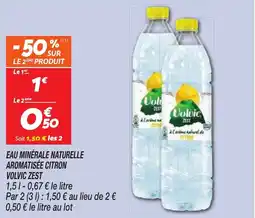 Netto Eau minérale naturelle aromatisée citron volvic zest offre