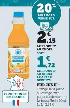 U Express U - pur jus offre