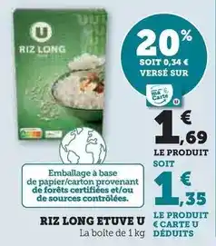 U Express U - riz long etuve offre