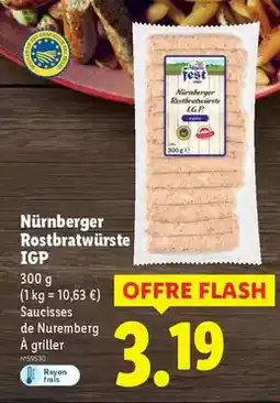 Lidl Alpen fest - nurnberger rostbratwürste igp offre