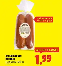 Lidl Maxi hot dog briochés offre