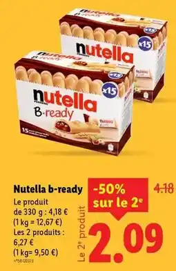 Lidl Ferrero - nutella b-ready offre