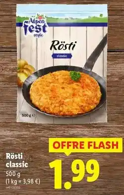 Lidl Alpen fest - rôsti classic offre
