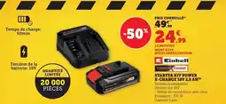 Hyper U Einhell - starter kit power x-change 18v 2,5 ah offre