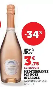 Hyper U Rivarose - mediterranee igp rose offre