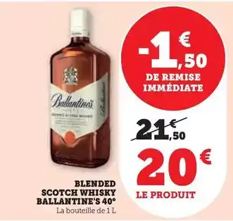 Hyper U Ballantine's - blended scotch whisky 40° offre