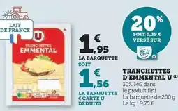 Hyper U U - tranchettes d'emmental offre