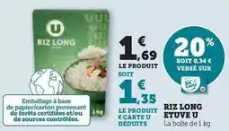 Hyper U U - riz long etuve offre