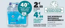 Hyper U U - eau minerale naturelle magnesienne offre
