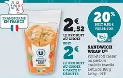 Hyper U U - sandwich wrap offre
