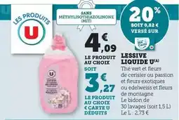 Hyper U U - lessive liquide offre