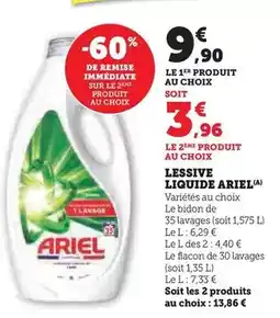 Hyper U Ariel - lessive liquide offre