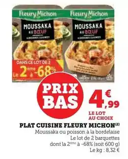 Hyper U Fleury michon - plat cuisine offre