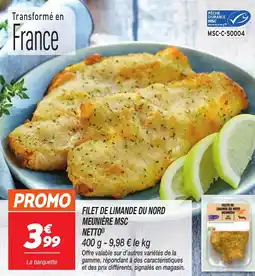 Netto Filet de limande du nord meunière msc netto offre