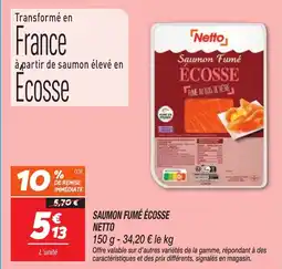 Netto Saumon fumé écosse netto offre