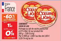 Netto Camembert coeur de lion offre