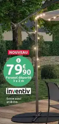 Mr Bricolage Inventiv - parasol déporté 3 x 2 m offre