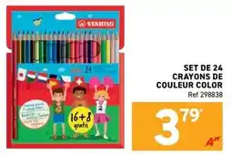 Trafic Stabilo - set de 24 crayons de couleur color offre
