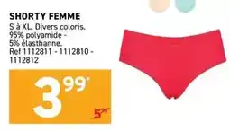 Trafic Shorty femme offre