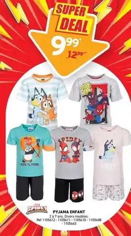 Trafic Pyjama enfant offre