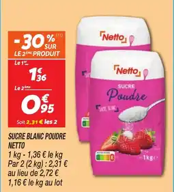 Netto Sucre blanc poudre netto offre