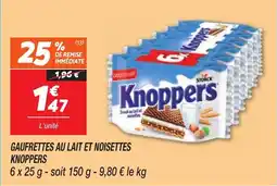 Netto Gaufrettes au lait et noisettes knoppers offre