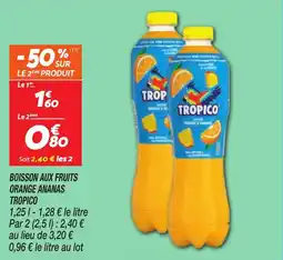 Netto Boisson aux fruits orange ananas tropico offre